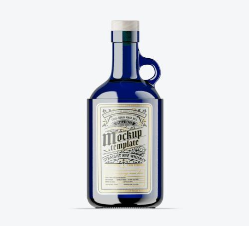 Set Liquor Bottle Mockup