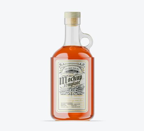 Set Liquor Bottle Mockup