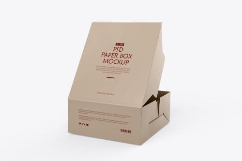 Paper Box Packaging PSD Mockup For Branding