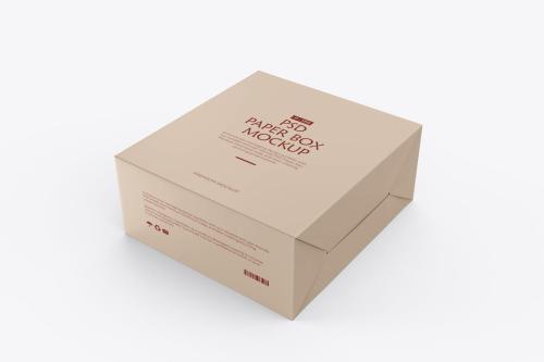 Paper Box Packaging PSD Mockup For Branding