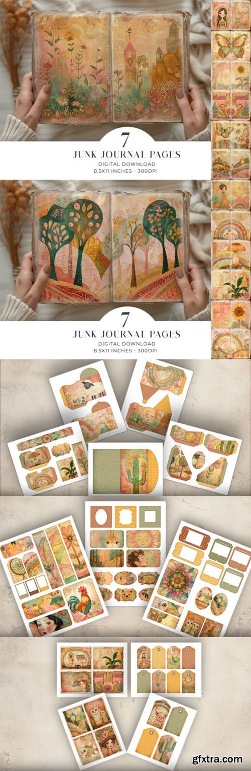 Printable Boho Junk Journal Kit