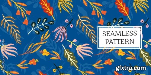 Seamless Pattern Leaves And Snake Trendy Style 19xAI