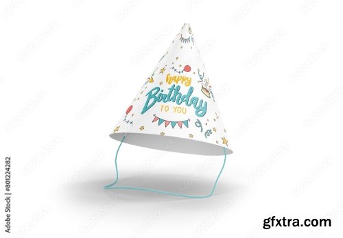 Party Hat Mockup 3xPSD