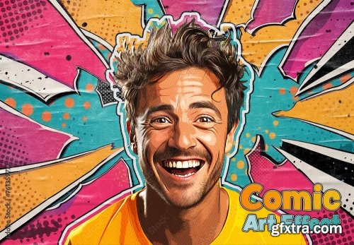 Comic Photo Effect Mockup 9xPSD