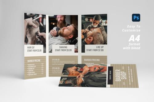 Barber Shop Trifold Brochure