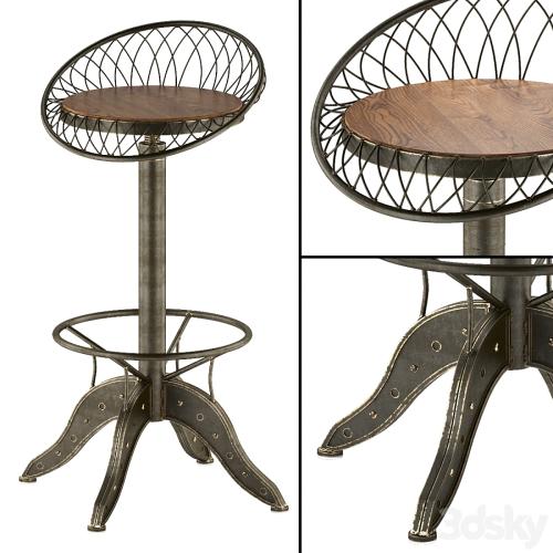 The Aero Industrial Design Steel Bar Stool