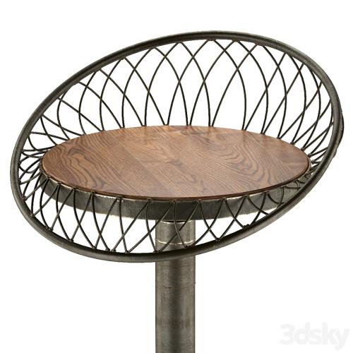 The Aero Industrial Design Steel Bar Stool