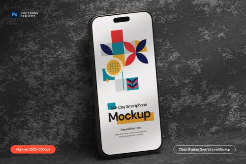 Clean Shadow Smartphone Mockup Design Template