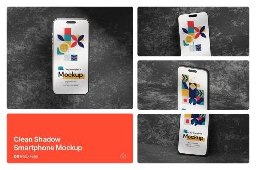 Clean Shadow Smartphone Mockup Design Template