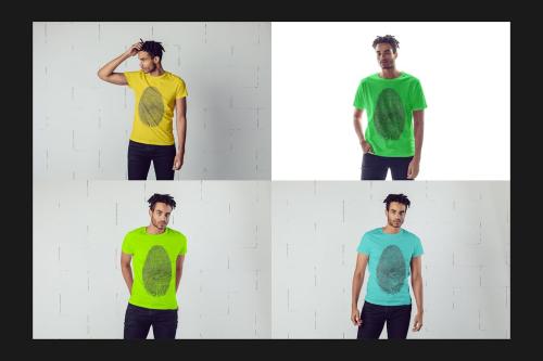 African Men T-Shirt Mock-Up Set