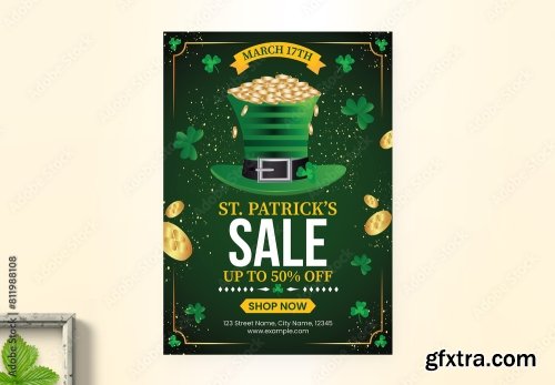 Saint Patricks Flyer Layout 17xAI