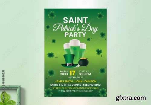 Saint Patricks Flyer Layout 17xAI