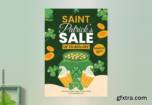 Saint Patricks Flyer Layout 17xAI