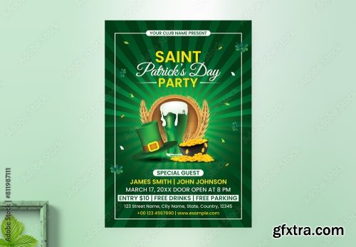 Saint Patricks Flyer Layout 17xAI