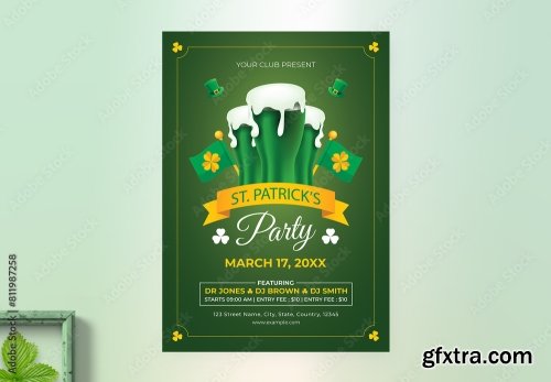 Saint Patricks Flyer Layout 17xAI