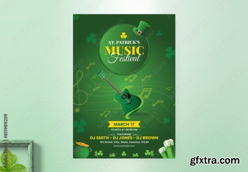 Saint Patricks Flyer Layout 17xAI