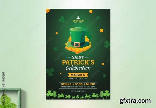 Saint Patricks Flyer Layout 17xAI