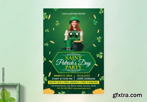 Saint Patricks Flyer Layout 17xAI