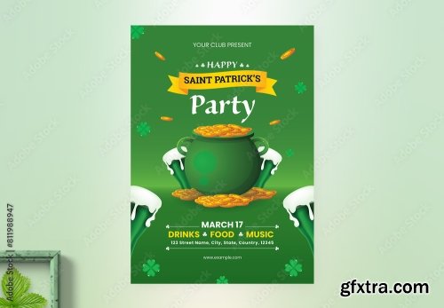 Saint Patricks Flyer Layout 17xAI