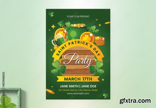 Saint Patricks Flyer Layout 17xAI