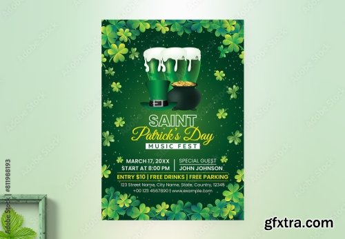 Saint Patricks Flyer Layout 17xAI