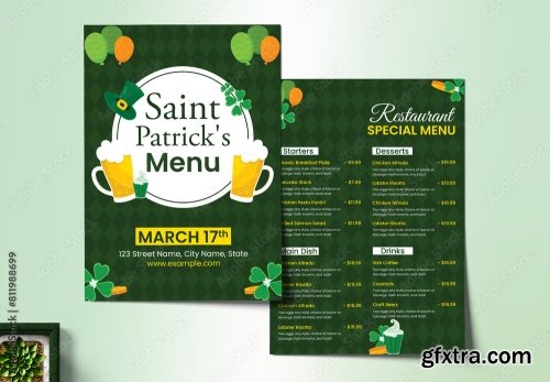 Saint Patricks Flyer Layout 17xAI