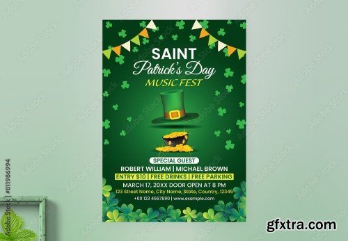 Saint Patricks Flyer Layout 17xAI