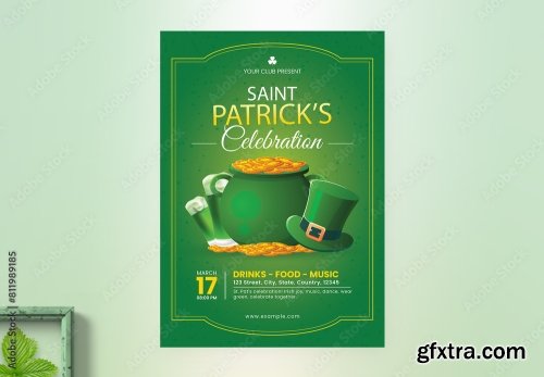 Saint Patricks Flyer Layout 17xAI