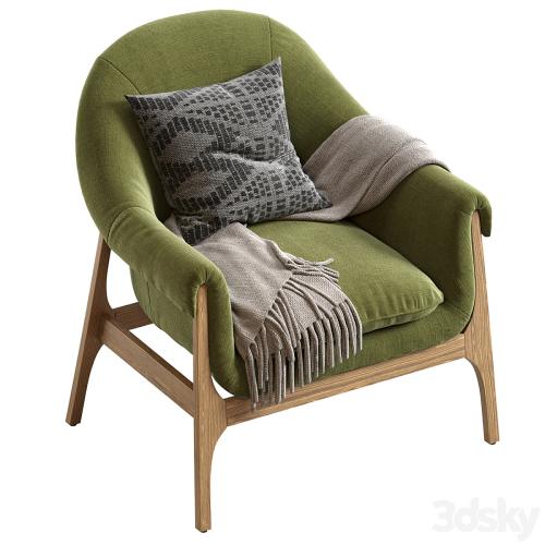 INDIO WOOD ACCENT CHAIR IN HAZE