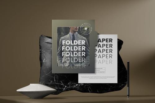 A4 Folder Mockup