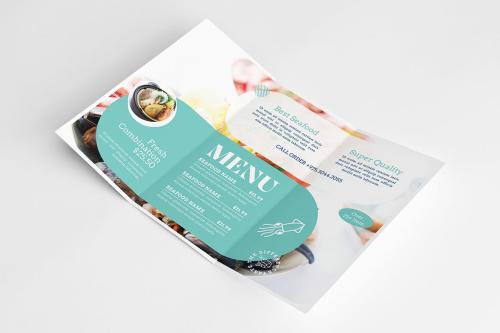 Seafood Restaurant Trifold Brochure