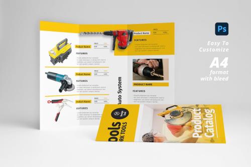 Hand Tools Products Catalog Trifold Brochure