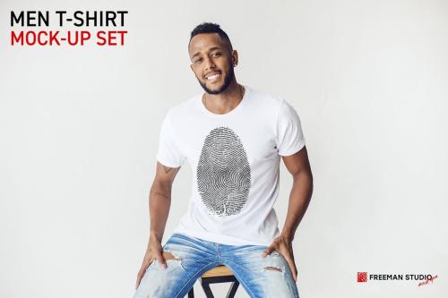 Men T-Shirt Mock-Up Set