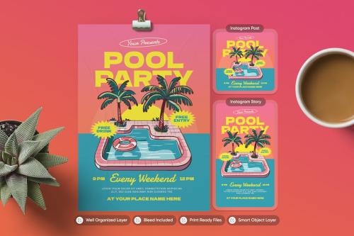 Pool Party - Flyer Set