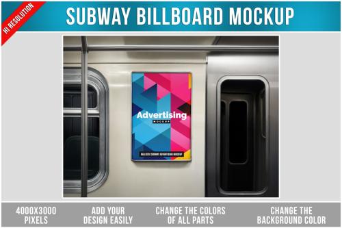 Subway Billboard Mockup