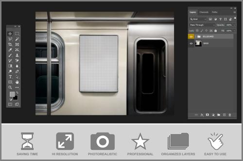 Subway Billboard Mockup