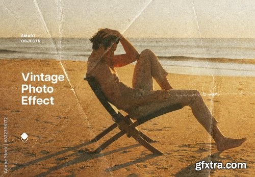 Vintage Photo Effect Mockup 4 8xPSD