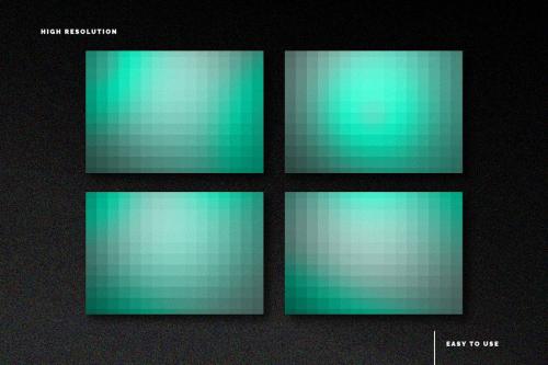 Mint Pixelated Gradient Texture Background