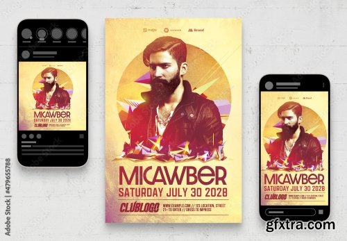 Music Dj And Nightclub Flyer 27 21xPSD