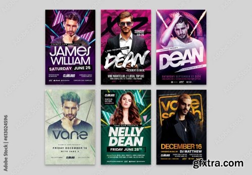 Music Dj And Nightclub Flyer 27 21xPSD