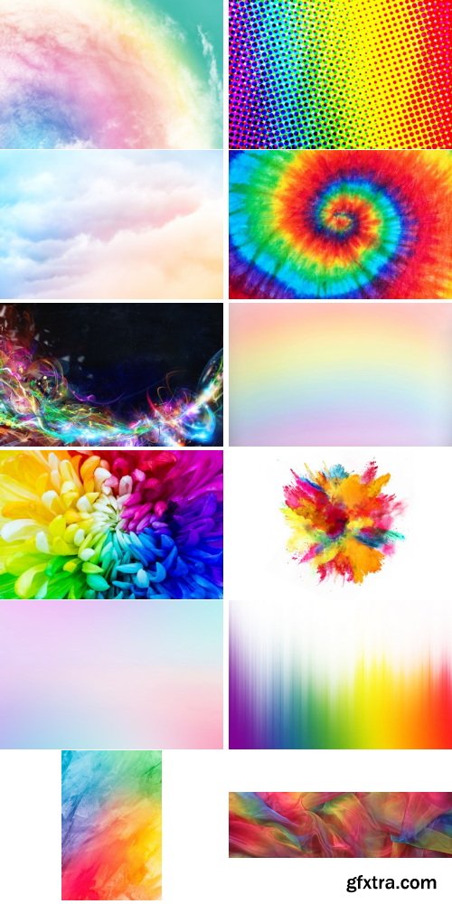 Amazing Photos, Rainbow Background 100xJPEG