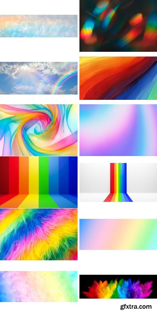 Amazing Photos, Rainbow Background 100xJPEG