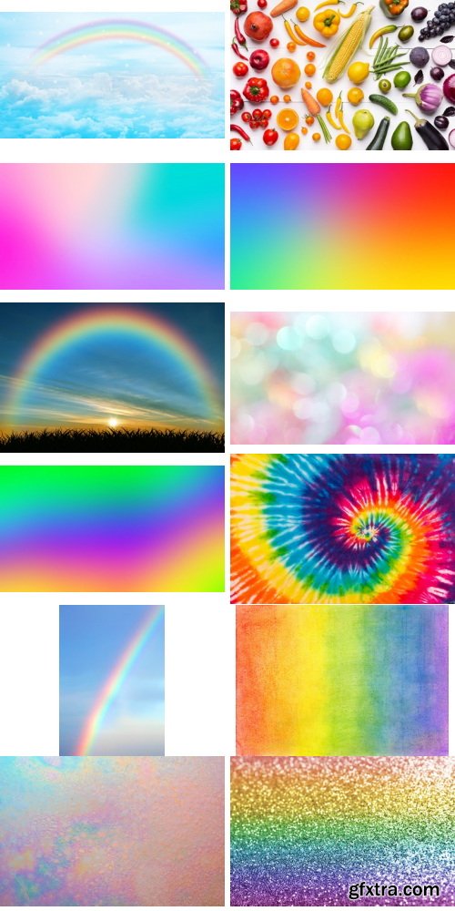 Amazing Photos, Rainbow Background 100xJPEG