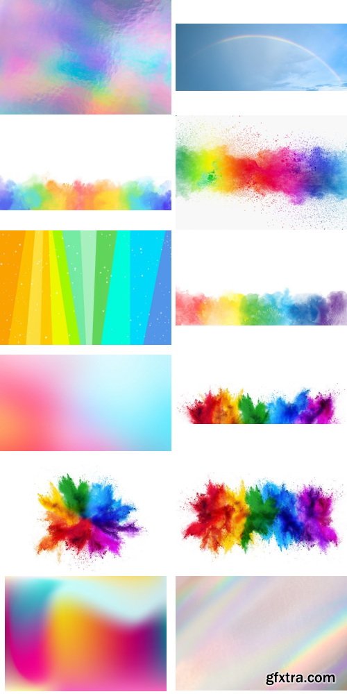 Amazing Photos, Rainbow Background 100xJPEG