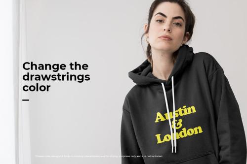 Woman Hoodie Mockup Bundle