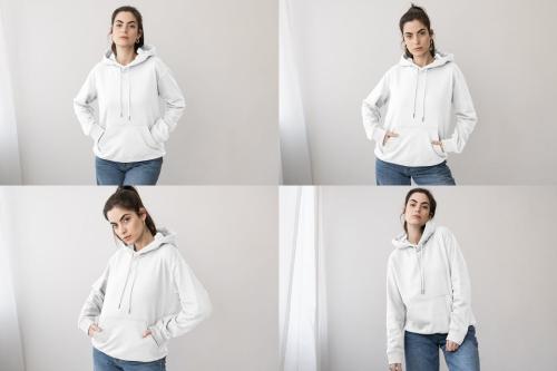 Woman Hoodie Mockup Bundle