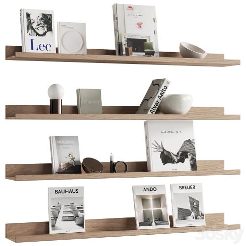 095 Decor on shelves 01 books and neutral 00