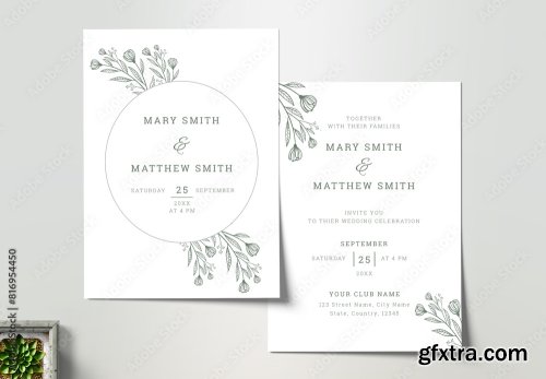 Wedding Invitation Card Design 14xAI