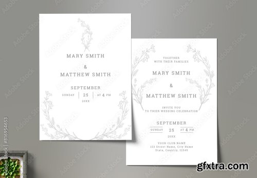 Wedding Invitation Card Design 14xAI