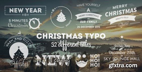 Videohive Christmas Typo - Titles, Greetings, Invitations 9790189